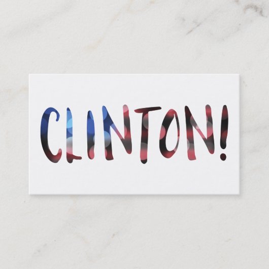 Hillary Clinton bokeh Visitekaartje (Voorkant)