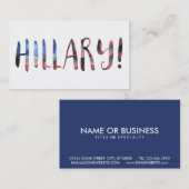 Hillary Clinton bokeh Visitekaartje (Voorkant / Achterkant)