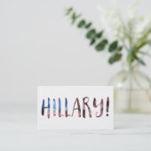 Hillary Clinton bokeh Visitekaartje (Staand voorkant)