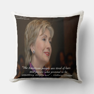 Hillary Clinton Boze Amerikanen Quote Worpkussen Kussen