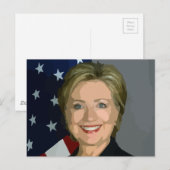 hillary clinton briefkaart (Voorkant / Achterkant)