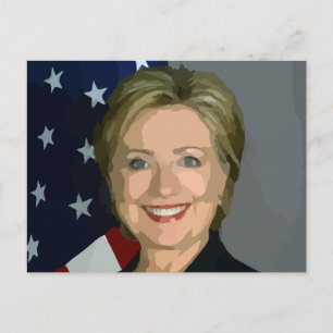 hillary clinton briefkaart