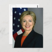 Hillary Clinton Briefkaart (Voorkant / Achterkant)