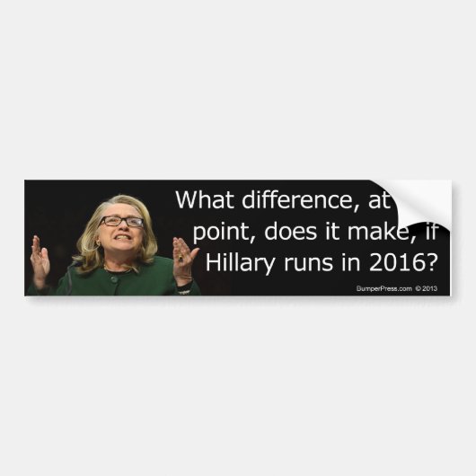 Hillary Clinton Bumpersticker 2016 (Voorkant)