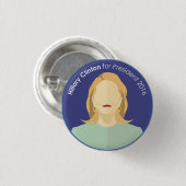 Hillary Clinton Button presidentsverkiezingen 2016 (Voorkant /achterkant)