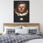 Hillary Clinton Clown door Tony Pro Canvas Afdruk (Insitu (Slaapkamer))