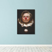 Hillary Clinton Clown door Tony Pro Canvas Afdruk (Insitu (Houten vloer))
