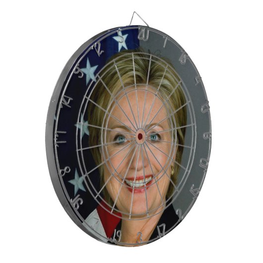 Hillary Clinton - Dartboard Dartbord (Voorkant Links)