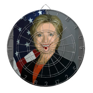 hillary clinton dartbord