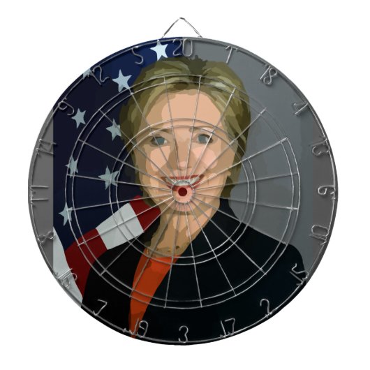 hillary clinton dartbord (Voorkant)
