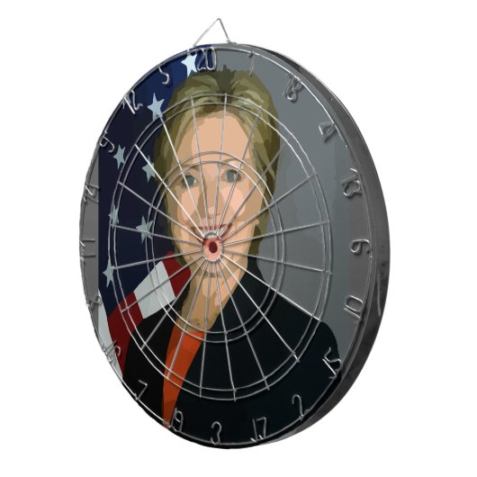 hillary clinton dartbord (Voorkant Rechts)