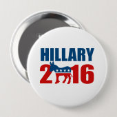 HILLARY CLINTON DEMOCRAT 2016.png Ronde Button 4,0 Cm (Voorkant /achterkant)