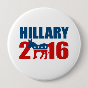 HILLARY CLINTON DEMOCRAT 2016.png Ronde Button 4,0 Cm
