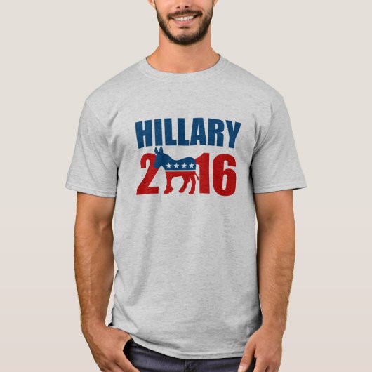 HILLARY CLINTON DEMOCRAT 2016.png T-shirt (Voorkant)