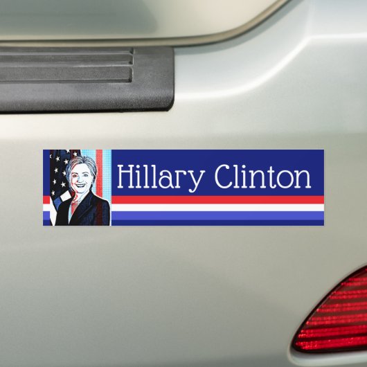 Hillary Clinton Digital Art Bumpersticker (Op auto)