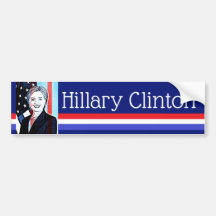 Hillary Clinton Digital Art Bumpersticker