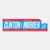 Hillary Clinton - Elizabeth Warren Bumpersticker (Voorkant)