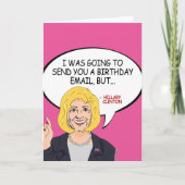 Hillary Clinton Email Birthday Kaart (Voorkant)