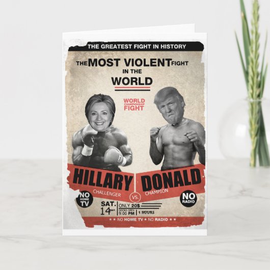 Hillary Clinton en Donald Trump 2016 Kaart (Voorkant)