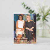 Hillary Clinton en Michele Obama Briefkaart (Staand voorkant)