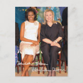 Hillary Clinton en Michele Obama Briefkaart (Voorkant)