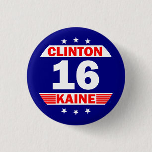 Hillary Clinton en Tim Kaine 2016 Ronde Button 3,2 Cm