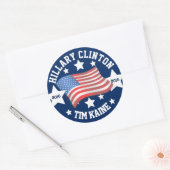 Hillary Clinton en Tim Kaine 2016 Ronde Sticker (Envelop)