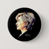 Hillary Clinton "Eyes to the Future" Button (Voorkant)
