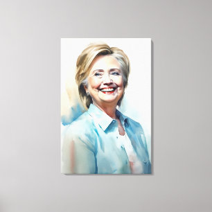 Hillary Clinton FFFA [Famous Figures Fine Art] Canvas Afdruk