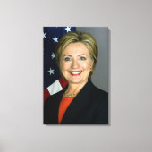 Hillary Clinton First Lady en minister van Buitenl Canvas Afdruk (Voorkant)