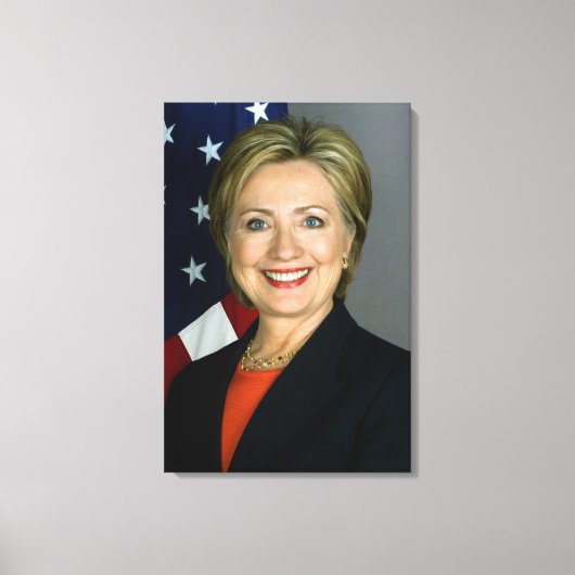 Hillary Clinton First Lady en minister van Buitenl Canvas Afdruk (Voorkant)