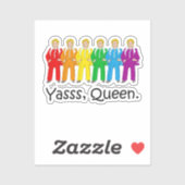 Hillary Clinton Gay Pride Sticker (Vel)