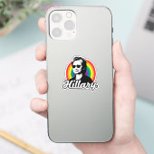 Hillary Clinton Gay Pride Sticker vertaling is Hil (Telefoon)