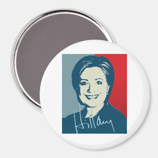 HILLARY CLINTON GEAUTOGRAFEERD SIGN.png Magneet (Voorkant / Achterkant)