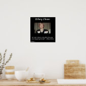 Hillary Clinton Grappige Kapsel Citaat Poster (Keuken)