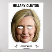 HILLARY CLINTON Halloween Masker Poster (Voorkant)