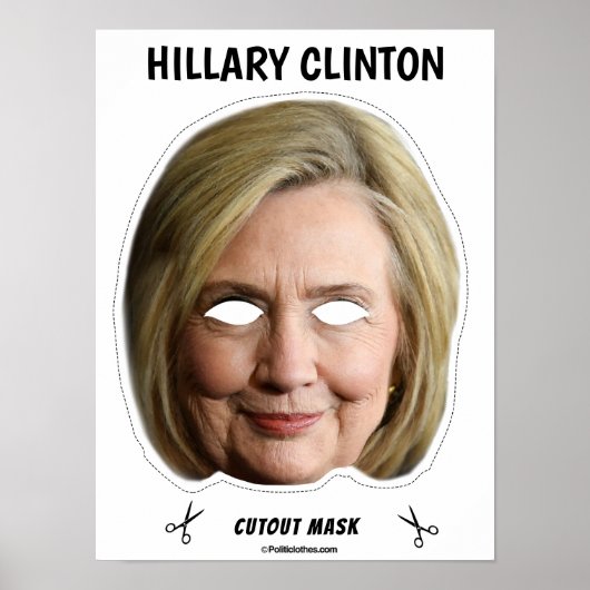 HILLARY CLINTON Halloween Masker Poster (Voorkant)