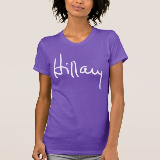 Hillary Clinton Handtekening T-shirt (Voorkant)