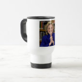 Hillary Clinton Het Dorp Neemt Een Kind Aan Reisbeker (Voorkant links)