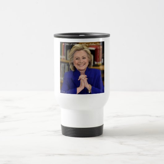 Hillary Clinton Het Dorp Neemt Een Kind Aan Reisbeker (Center)