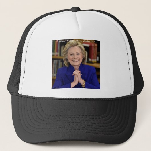 Hillary Clinton Het Dorp Neemt Een Kind Aan Trucker Pet (Voorkant)