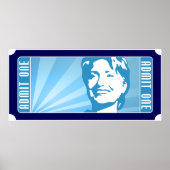 Hillary clinton, het kaartje. poster (Voorkant)