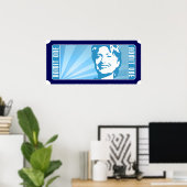 Hillary clinton, het kaartje. poster (Thuiskantoor)