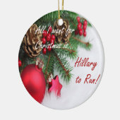 Hillary Clinton Holiday Ornament (Links)