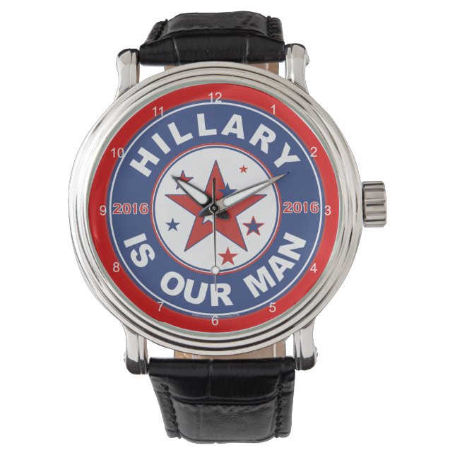 Hillary Clinton horloge -polshorloge (Voorkant)