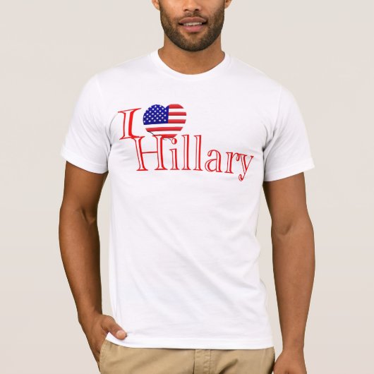 Hillary Clinton I Love Hillary T-Shirt (Voorkant)