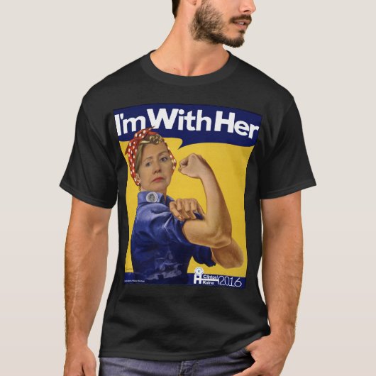 Hillary Clinton, ik ben bij haar. T-shirt (Voorkant)