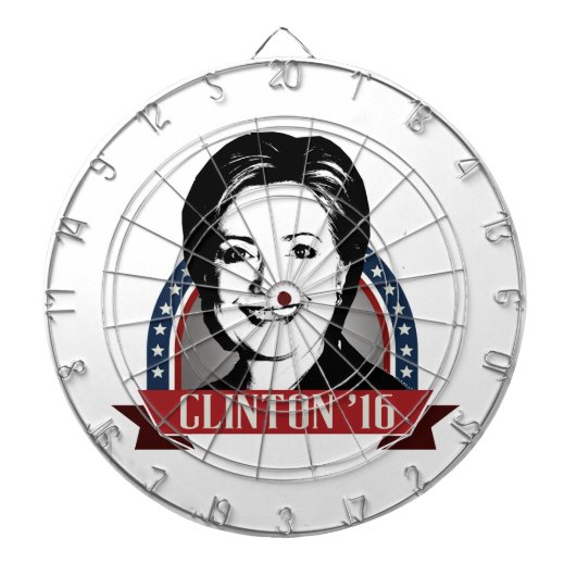 HILLARY CLINTON IN 2016 TE LOPEN DARTBORD (Voorkant)