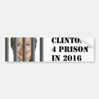 Hillary Clinton in de gevangenis 2016 bumpersticke Bumpersticker