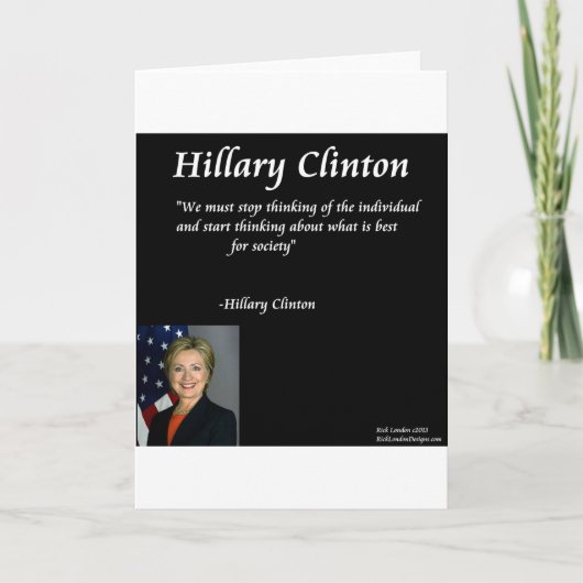 Hillary Clinton "Individuals Quote" Kaart (Voorkant)